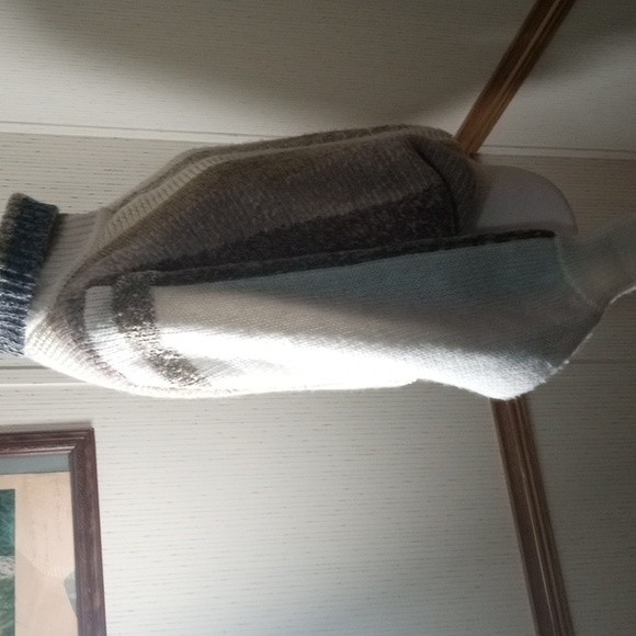 Striped Multicolor Turtleneck Sweater.  I Believe It's Vintage.  This Is In Like - Picture 9 of 10